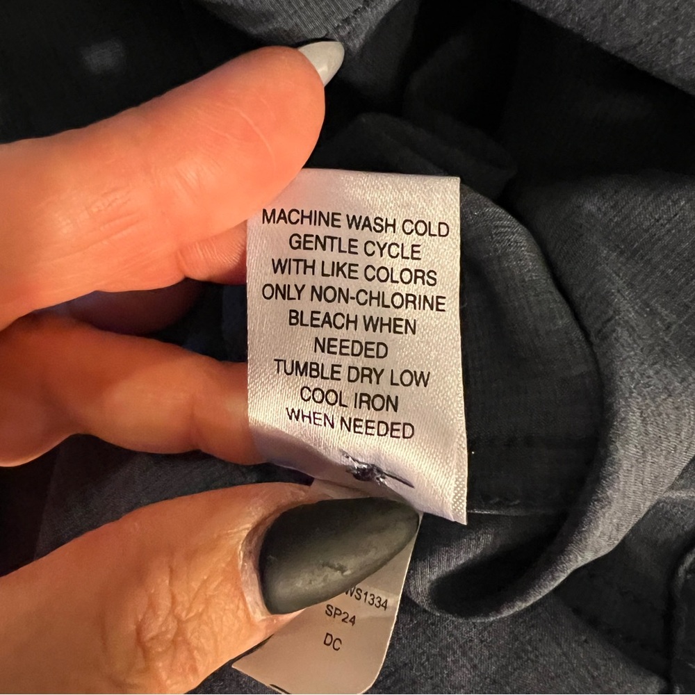 Flag & Anthem Men's Heather Blue Madeflex UPF Performance Button-Down‎ Shirt XXL - Picture 14 of 15